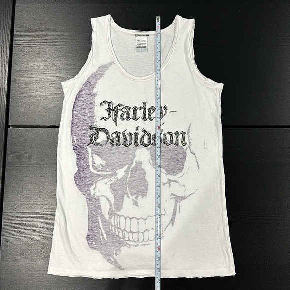 Harley-Davidson Skull Design Tank Top with Stone Embelished Logo - M - Picture 7 of 8